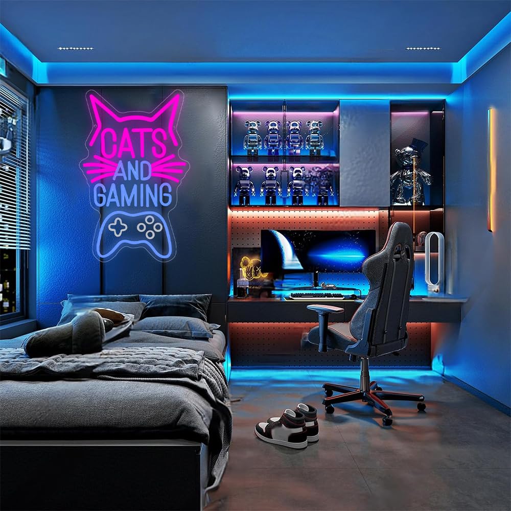 Gaming-Zone Neonschild, Spielplatz für Jugendliche, Neonschild, Dekoration für Spielzimmer, LED, Neon, Spiel, Geschenk für Jungen und Kinder