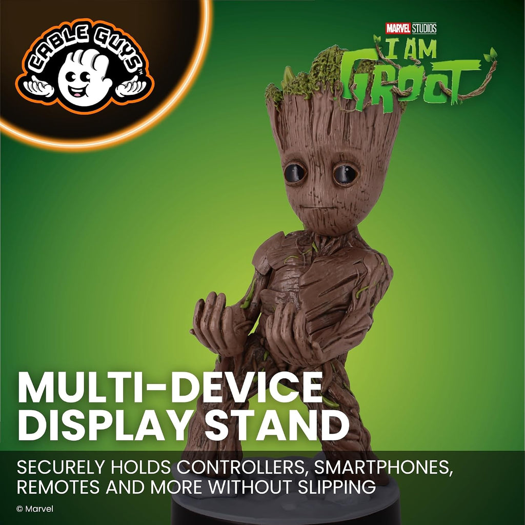 Cableguys Marvel Smiley Toddler Groot Controller Halter & Handy Ständer - Gaming Zubehör für Schreibtisch-Setup, Ständer Kompatibel mit Xbox-, PlayStation- & den meisten Standard-Controllern