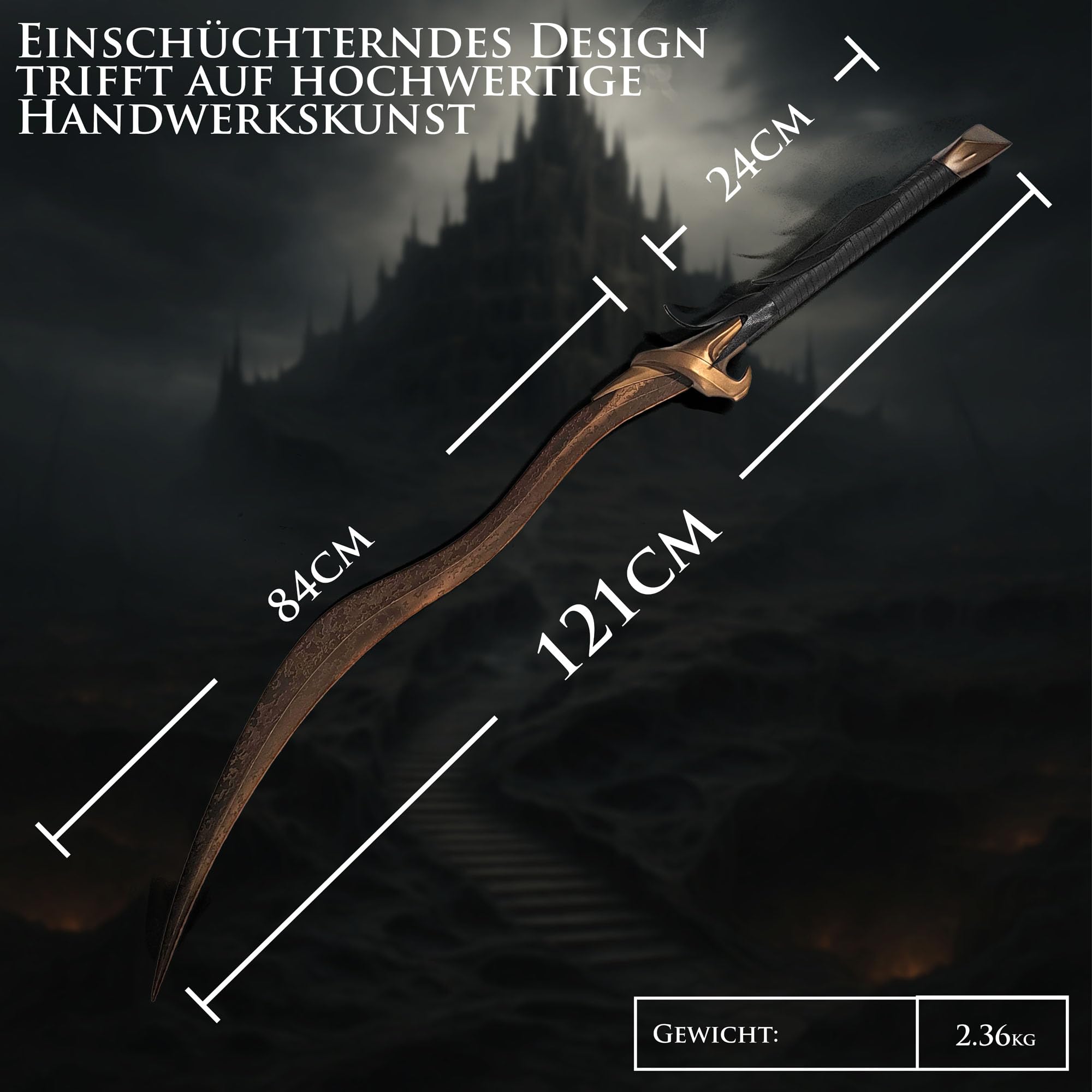 Elden Ring Schwert & Katana Repliken | Gamer Sword | Sammlerschwert & Cosplay Gamer Merch Zubehör Spiel | Fans und Cosplay