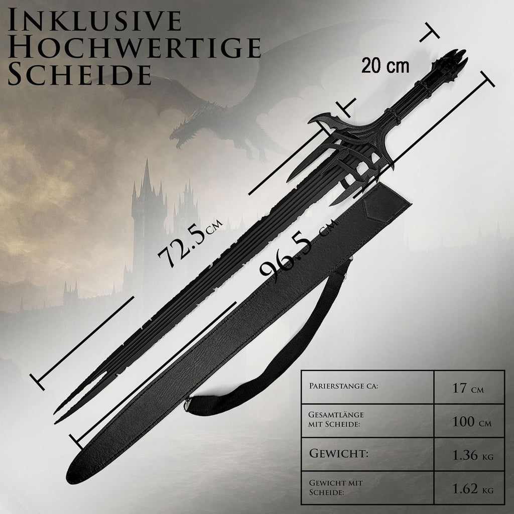 Der Herr der Ringe - LOTR Schwert, Filmschwert, echt, aus Stahl, Der Hobbit, Zauberer Merch, Aragorn Sword, Deko für Sammler und als Geschenk