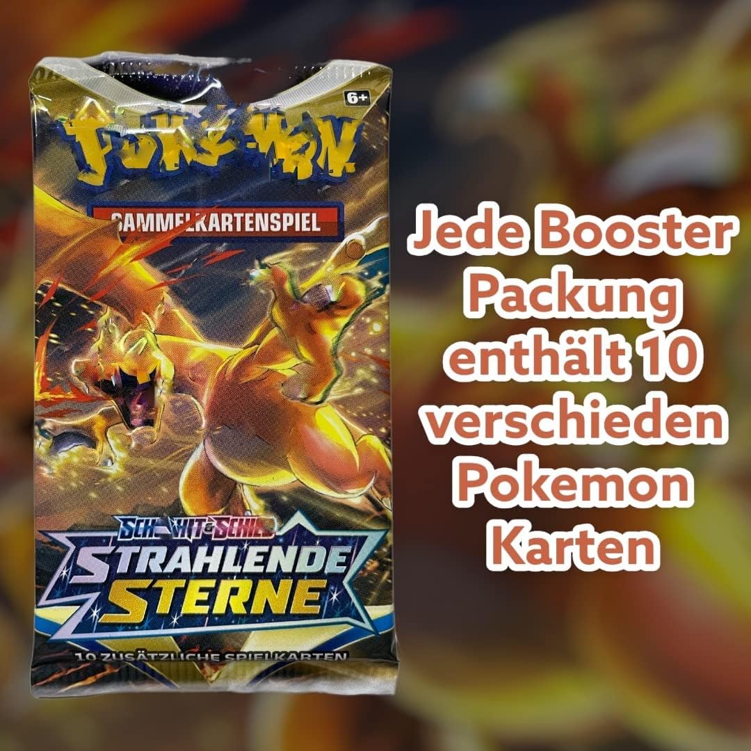 Heartforcards Versandschutz kompatibel mit Booster Packungen + 3 PKM deutsche Packs Originale Mystery Sammelkarten