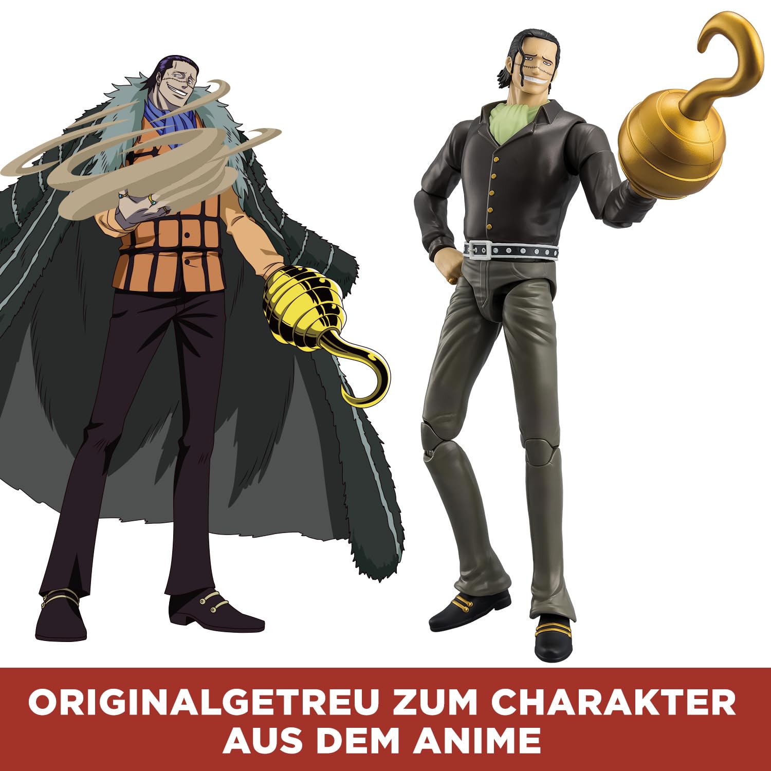 BANDAI – Anime Heroes – One Piece Figur – Lorenor Zorro 17 cm Three Sword Style – Offizielle Lizenz One Piece – Bewegliche Manga Figur Zorro 3 Schwerter – Spielzeug für Kinder ab 4 Jahren – 37052