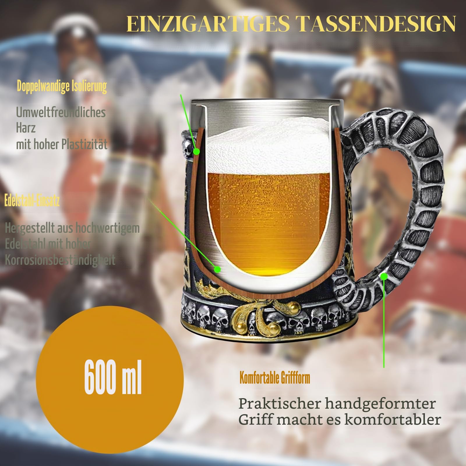 ZONSUSE Mittelalter Drache Kelch, Gotischer Drachen Kelch, Flugsaurier Edelstahl Weinkelch, Roter Drache auf Kreuzsockel, Magischer Dragon Goblet,Idee Geschenk für Fantasy Fans 200ml (Rot Goblet)