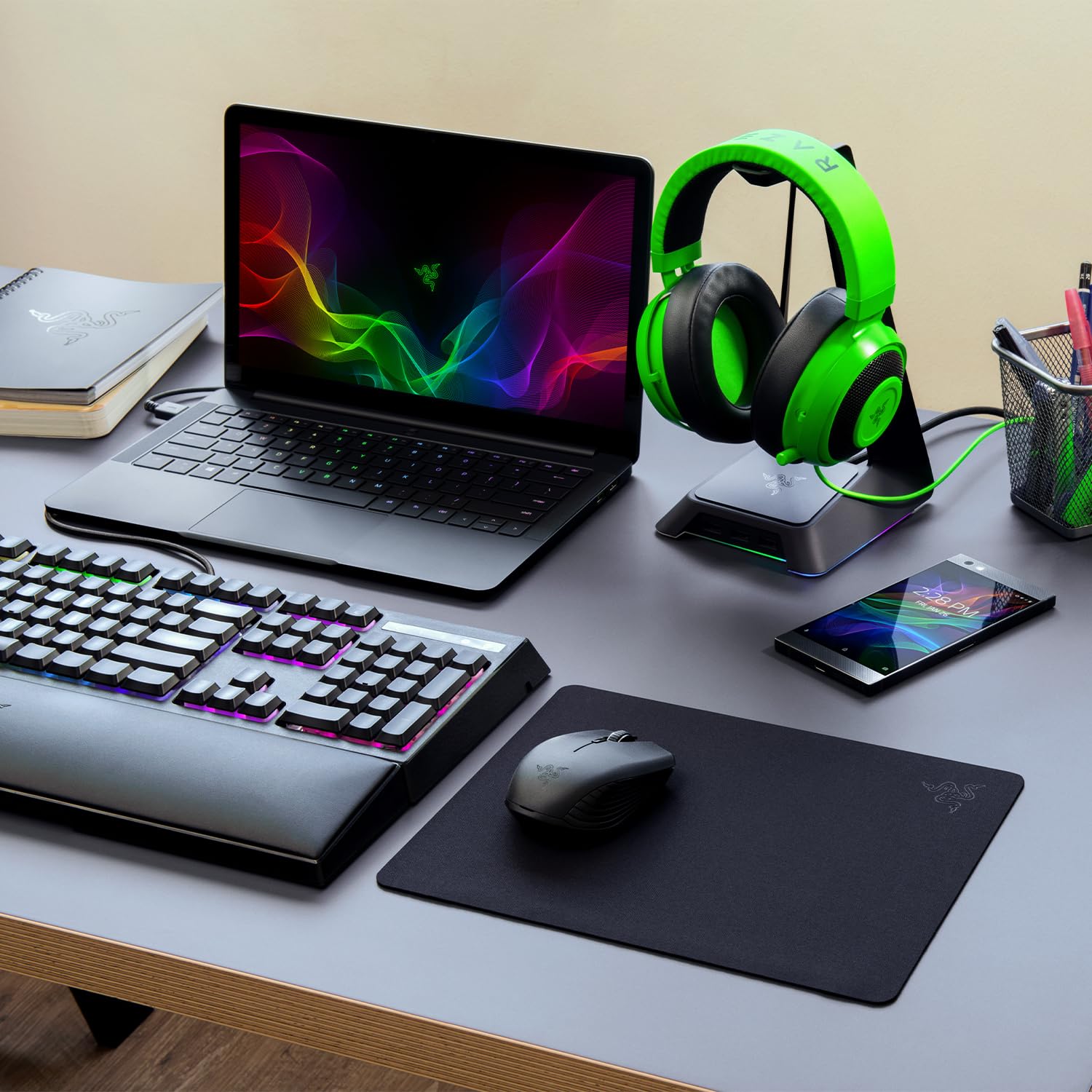 Razer Goliathus Mobile - Extra dünne weiche Gaming Maus-Matte für unterwegs (Kompaktes Mousepad mit reibungsfreier Stoff-Oberfläche, Gesteppter Rand, rutschfest, Abwischbar) Schwarz