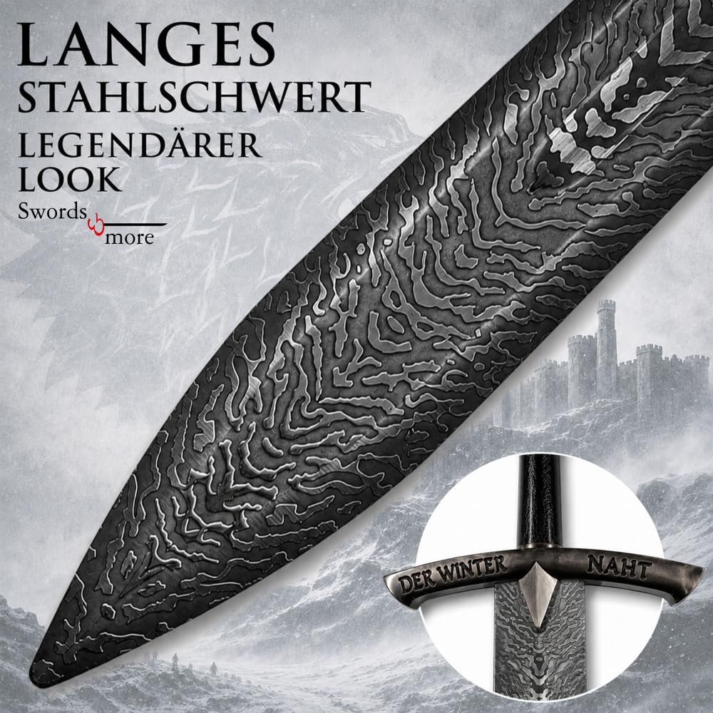 Game of Thrones Schwert | Authentisches Stück aus der Welt von Westeros | Stahlschwert | Hochwertige Verarbeitung | Perfekt für Sammler und Fans von Game of Thrones