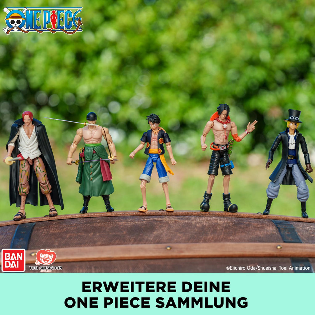 BANDAI – Anime Heroes – One Piece Figur – Lorenor Zorro 17 cm Three Sword Style – Offizielle Lizenz One Piece – Bewegliche Manga Figur Zorro 3 Schwerter – Spielzeug für Kinder ab 4 Jahren – 37052
