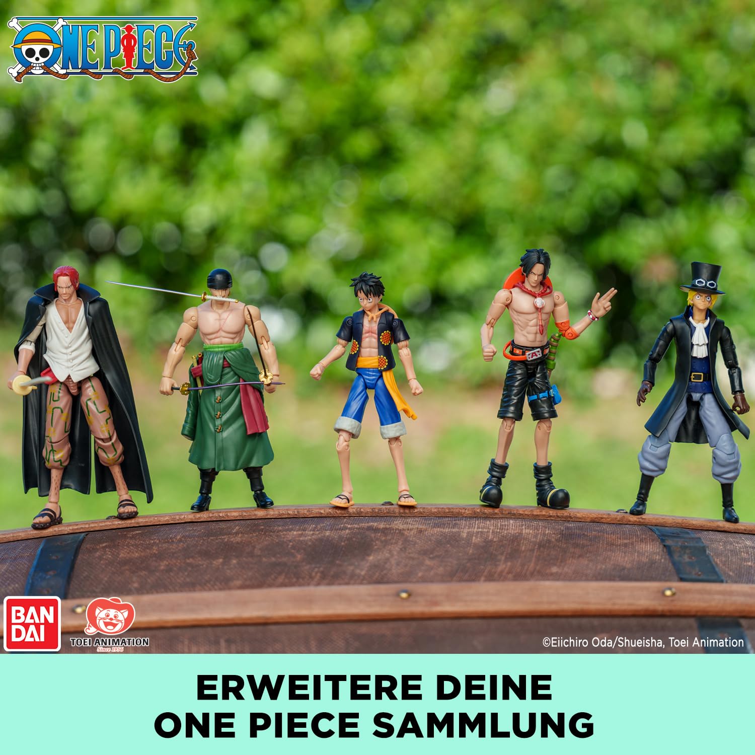BANDAI – Anime Heroes – One Piece Figur – Lorenor Zorro 17 cm Three Sword Style – Offizielle Lizenz One Piece – Bewegliche Manga Figur Zorro 3 Schwerter – Spielzeug für Kinder ab 4 Jahren – 37052