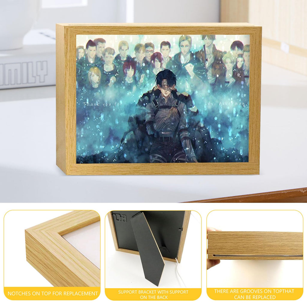 Bocguy Japanischer Anime Juju inspirierte beleuchtete Gemälde, LED Wandkunst Dekor,Jujutsu Kaisen Manga, LED Desktop-Rahmen für Heimdekoration,Kreatives Schlafzimmer und Geschenk