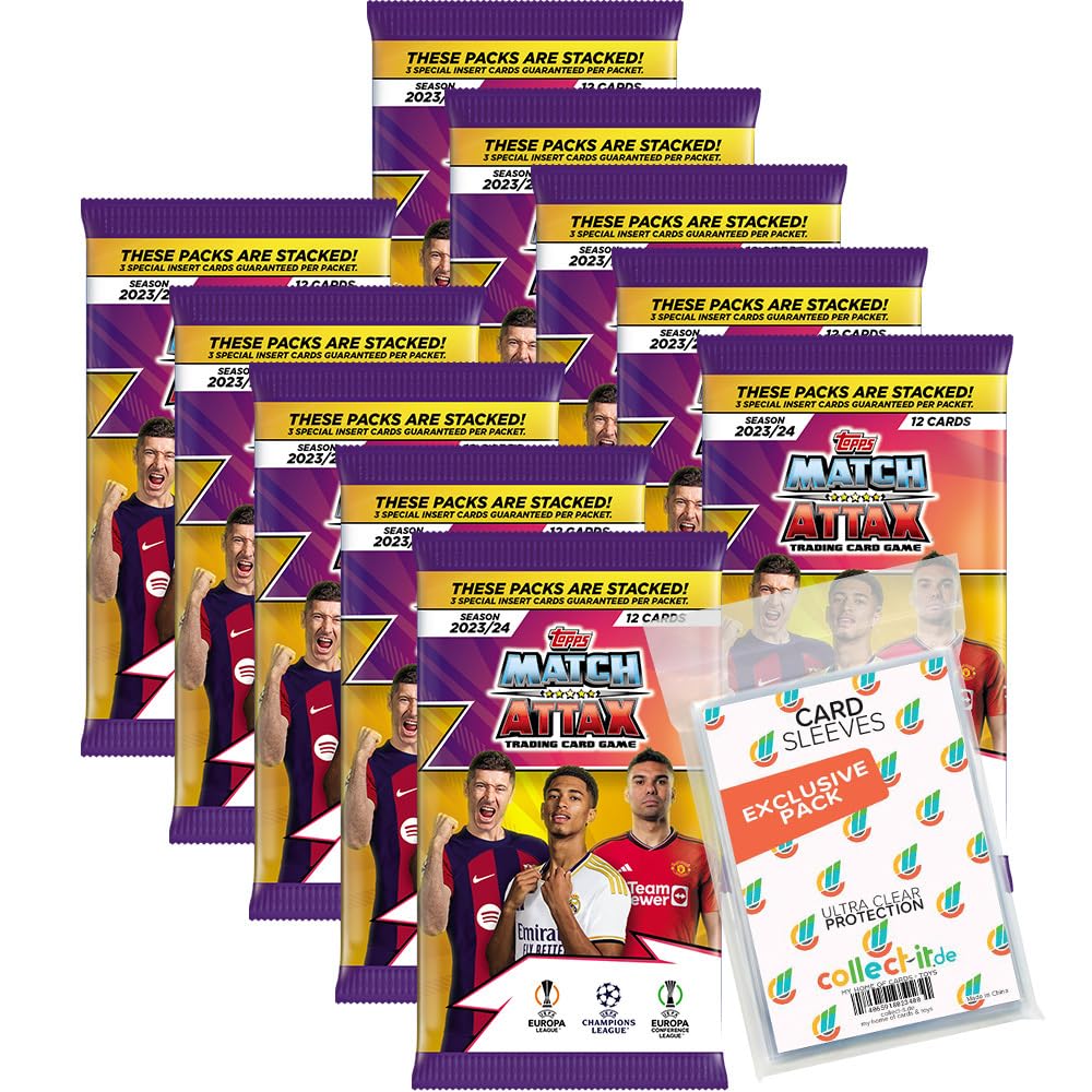 Topps Match Attax Trading Cards Bundle Champions League 25/26-10 Booster