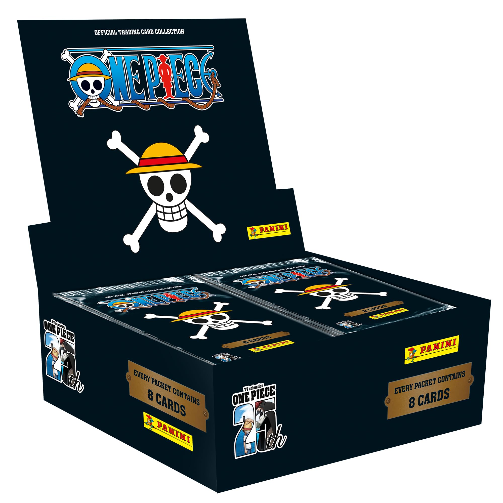 Panini One Piece Trading Cards 25EME Anniversary Box mit 18 Taschen (8 Karten), 004897BOX18F