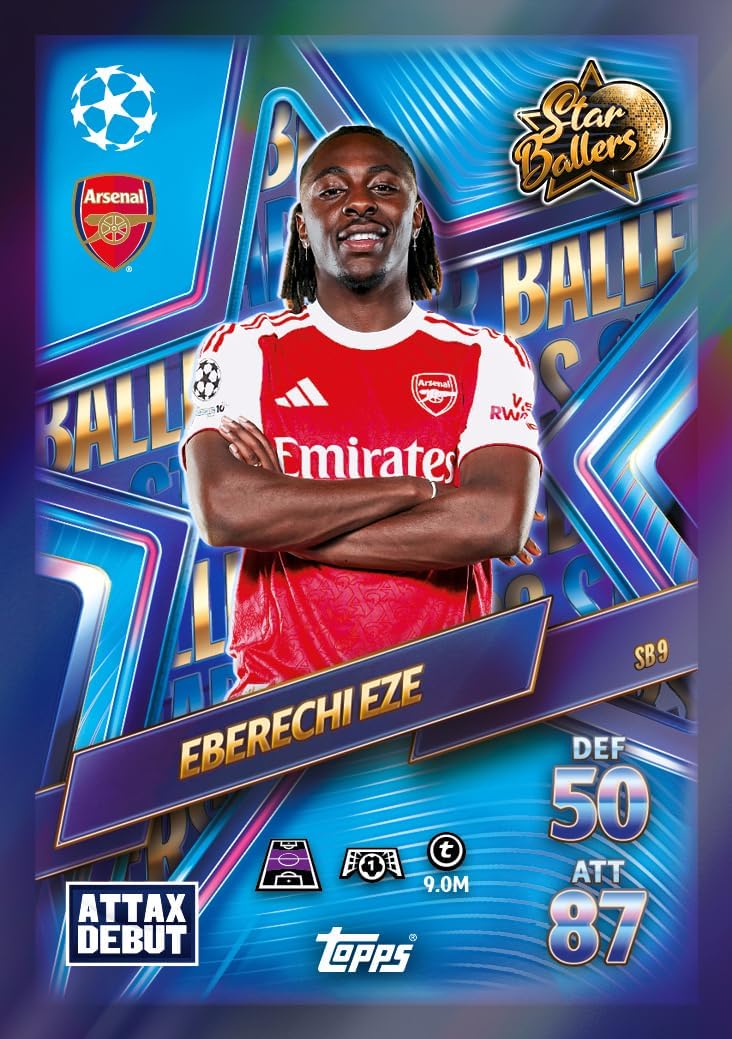 Topps UCC Match Attax 2025/26 - Update Eco Pack #2 - Star Ballers - enthält 41 Cards, darunter 16 Exklusive Star-Baller-Cards und eine Supreme Talent LE