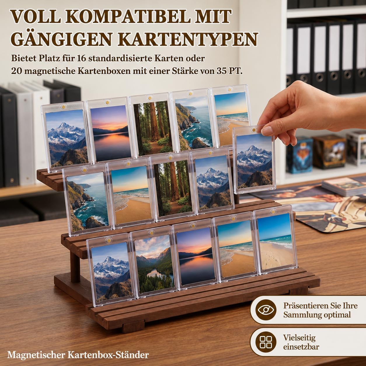Kartenständer für Sammelkarten, 3-stöckiger Karten Display