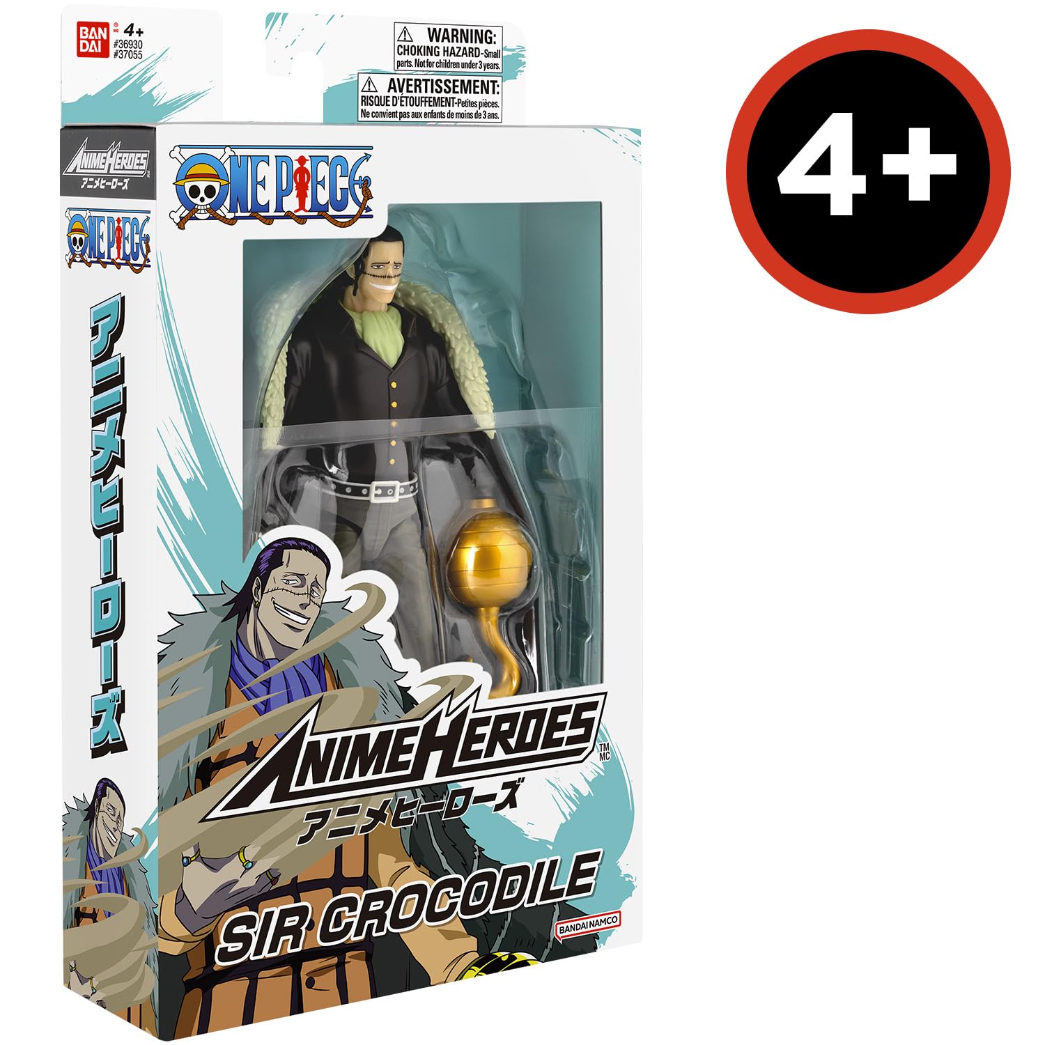BANDAI – Anime Heroes – One Piece Figur – Lorenor Zorro 17 cm Three Sword Style – Offizielle Lizenz One Piece – Bewegliche Manga Figur Zorro 3 Schwerter – Spielzeug für Kinder ab 4 Jahren – 37052