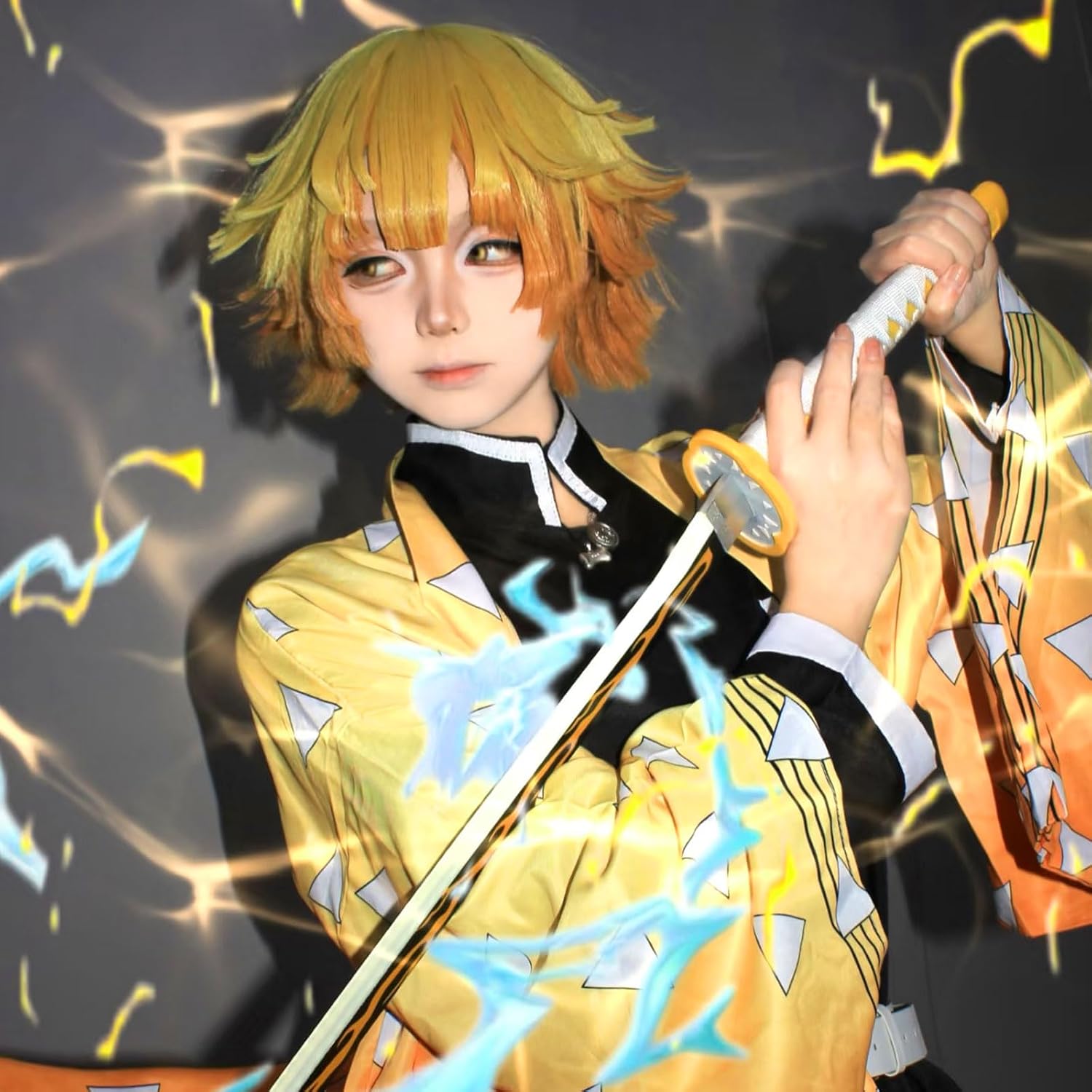 Bocguy Anime Cosplay, Giyuu/Shinobu/Mitsuri/Muichirou/Tanjiro/Nezuko/Zenitsu Anime Kostüm Erwachsene, Animecharakter Kimono Uniform für Karneval Halloween Cosplayparty AnimeConventions