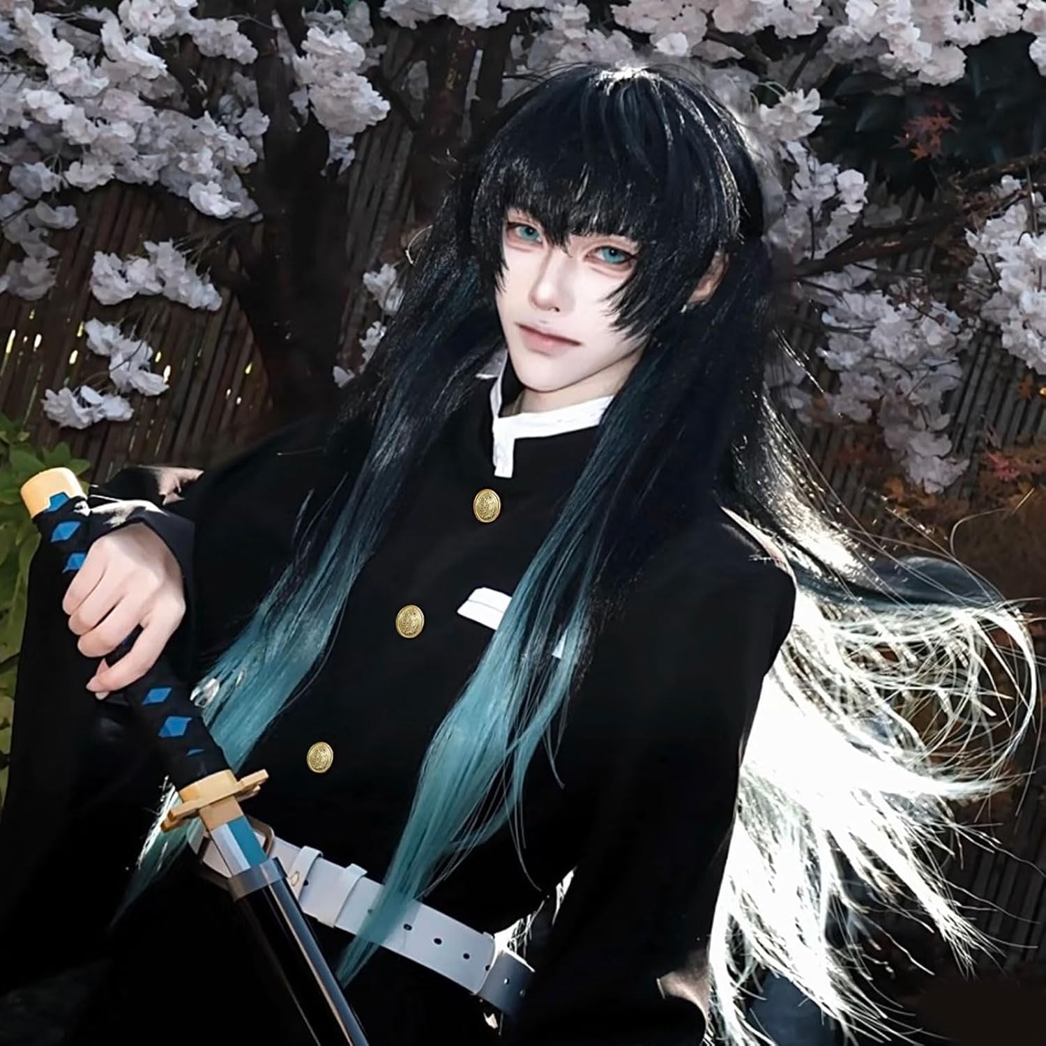 Bocguy Anime Cosplay, Giyuu/Shinobu/Mitsuri/Muichirou/Tanjiro/Nezuko/Zenitsu Anime Kostüm Erwachsene, Animecharakter Kimono Uniform für Karneval Halloween Cosplayparty AnimeConventions