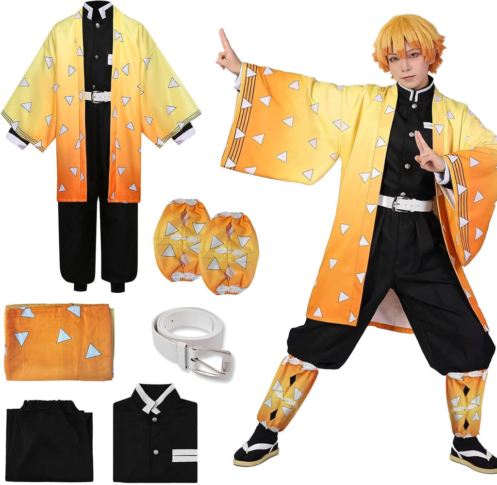 Bocguy Anime Cosplay, Giyuu/Shinobu/Mitsuri/Muichirou/Tanjiro/Nezuko/Zenitsu Anime Kostüm Erwachsene, Animecharakter Kimono Uniform für Karneval Halloween Cosplayparty AnimeConventions