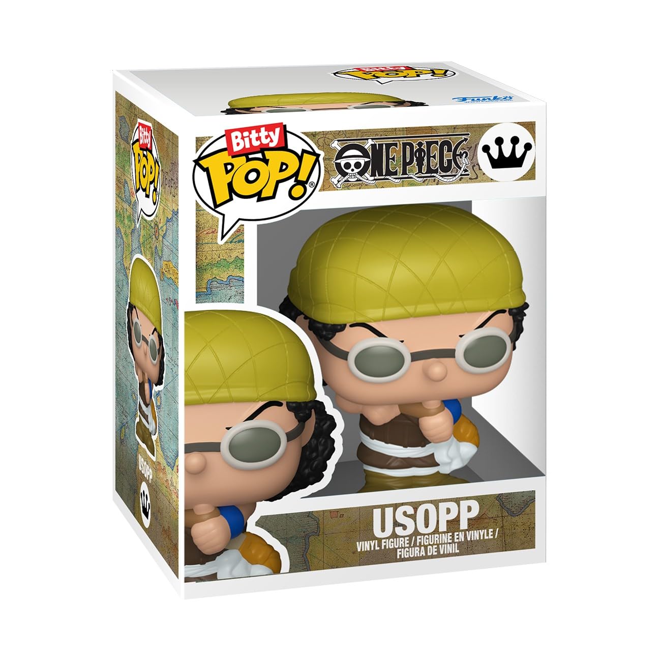 Funko Bitty POP! 4 Pack: One Piece - Usopp, Kaya, Kuro, Mystery Mini Figure - 1 in 6 Chance of Receiving the Rare Chase Variant - Styles May Vary - 0,9 Zoll (2,2 cm) Sammelbar - Geschenkidee | 1 von 6 Chance auf seltene Chase-Variante, Stile können variie