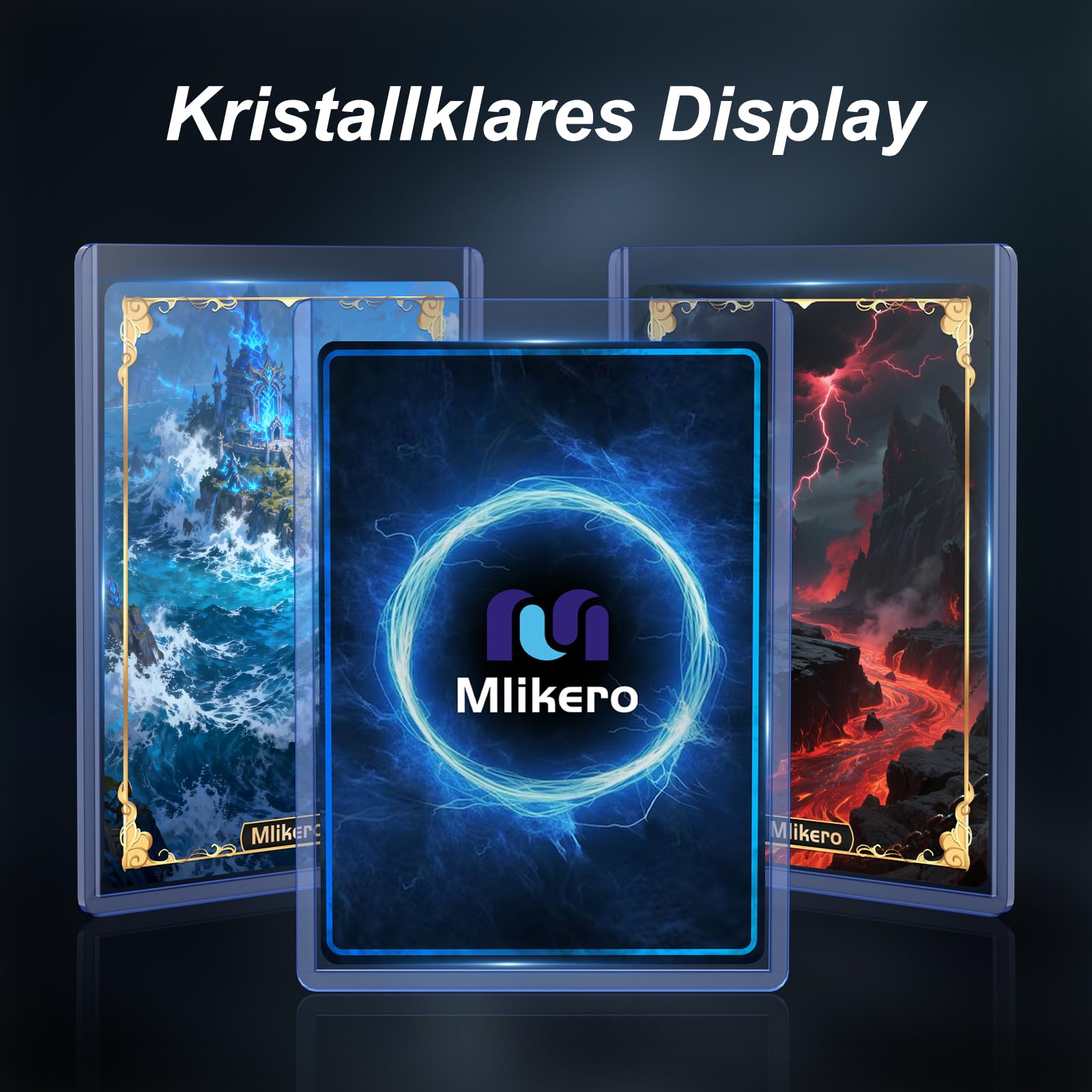 Mlikero 400 Stück Karten Hüllen, 3"X4" Hartkartenhüllen, Sammelkartenhüllen passend für MTG, Sammelkarten, Sportkarten (200 Hartkartenhüllen + 200 Transparente Kartenhüllen)