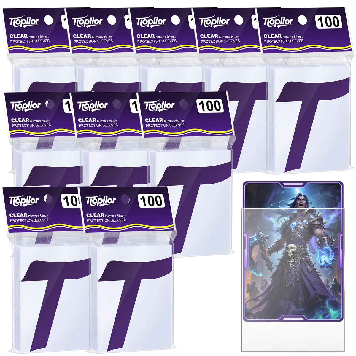 600ct Sammelkartenhülle Perfekte Passform MTG Kartenhüllen Sportkartenschutz für Fotokarte, Standard TCG Karten Sleeve Fit für Magic Baseball Card 66 * 91 mm (600)
