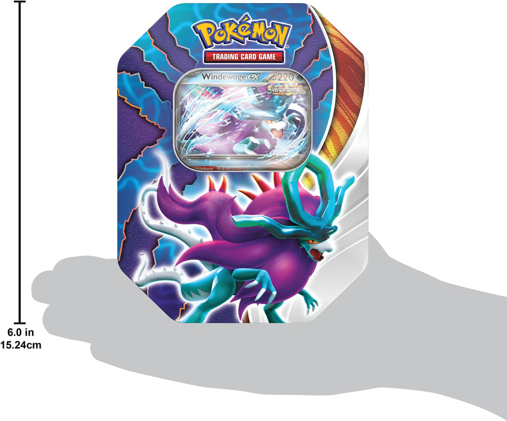 Pokémon-Sammelkartenspiel: Tin-Box Paradoxclash: Windewoge-ex (1 holografische Promokarte & 4 Boosterpacks)