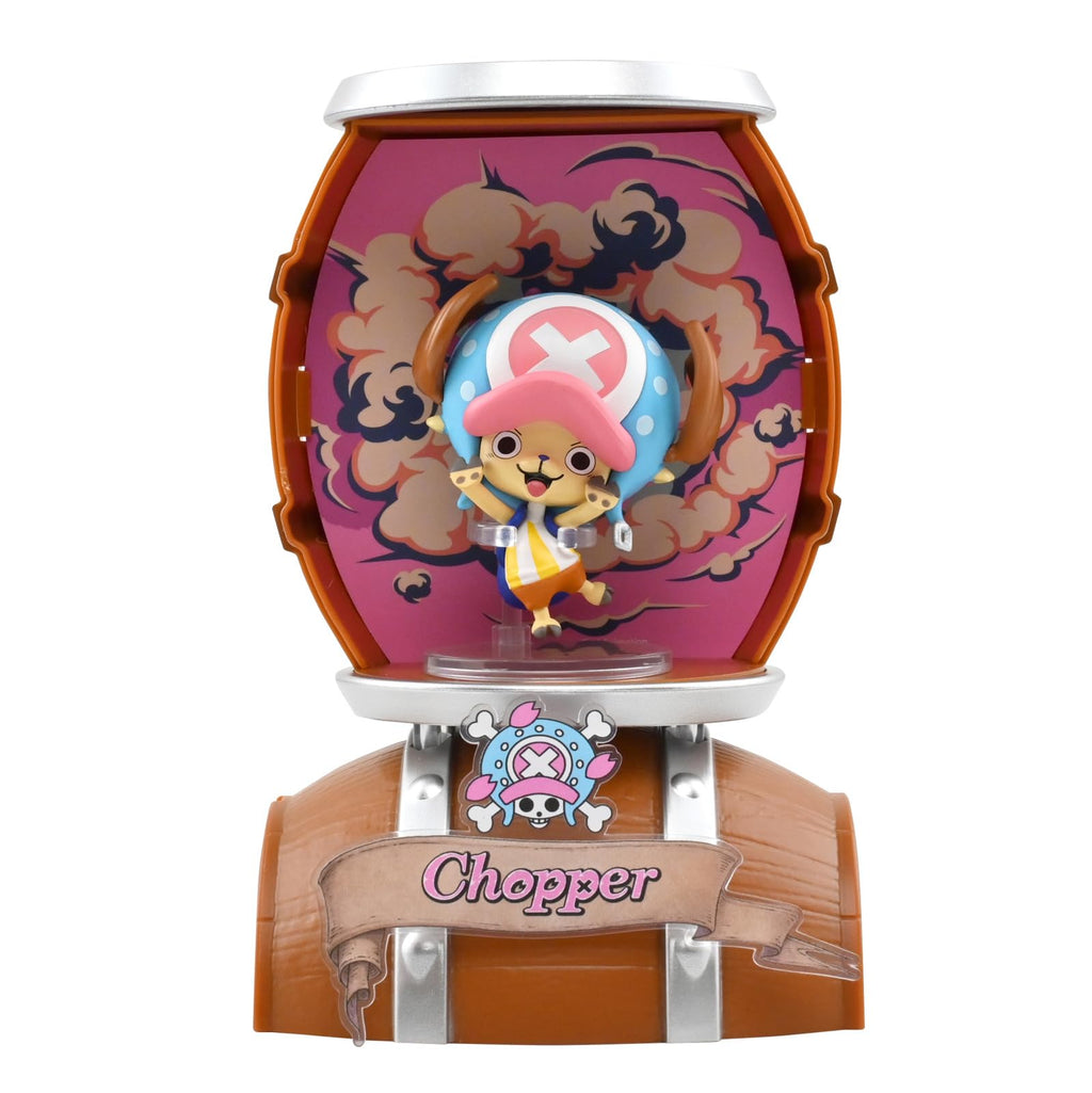 Yume 15329 - One Piece Barrel Capsule, 1 von 6 Mini Figuren mit Fass, Sammelfigur mit Display-Stand, Anime Merch für Fans der Serie