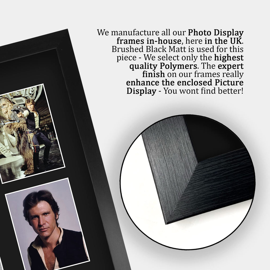 HWC Trading FR A3 Harrison Ford Star Wars Han Solo Geschenke Gedruckt, Signiert Autogramm Bild Display Für Film-Erinnerungsstücke-Fans - A3 Eingerahmt