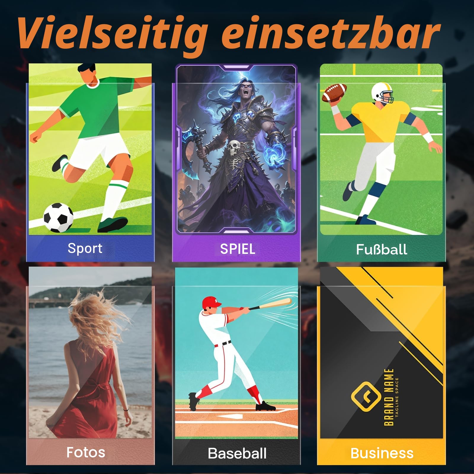 600ct Sammelkartenhülle Perfekte Passform MTG Kartenhüllen Sportkartenschutz für Fotokarte, Standard TCG Karten Sleeve Fit für Magic Baseball Card 66 * 91 mm (600)