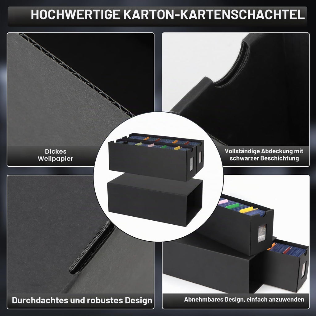 AOBOPLE Karten Box für 12000+ Trading Card,Sammelkarten-Aufbewahrungsbox mit 48 Kartenteiler,Etiketten Klebeband und Schubladen,Sammelkarten Box Trading Card Box für TCG,MTG,PTCG,Sports Karten