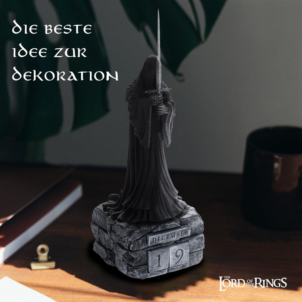 Grupo Erik Der Herr der Ringe Nazgûl Ewiger Kalender Figur | 3D Kalender Tischkalender zum Aufstellen - Dauerkalender - Offizieller Der Herr der Ringe Fanartikel Büro Deko
