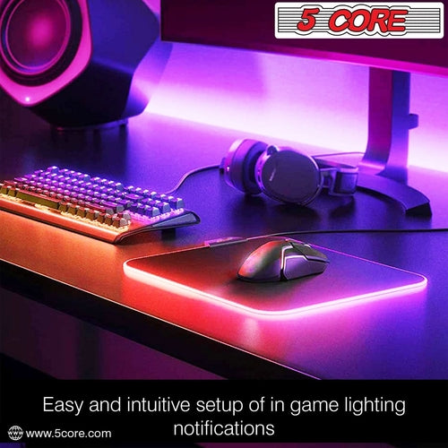 5Core RGB Gaming-Mauspad – 12 Lichteffekte für dein Gaming-Setup
