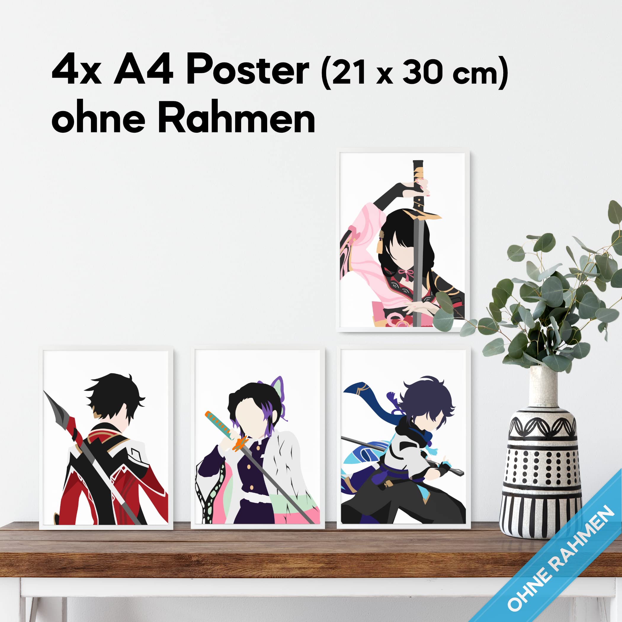 mojoliving Gaming Zimmer Deko Bilder | Poster Wand für Gamer Jugendzimmer | Set mit Neon Sign Motive | Coole Geschenke für Gamer | Zocker Bilder Wand | Neon Wandbild