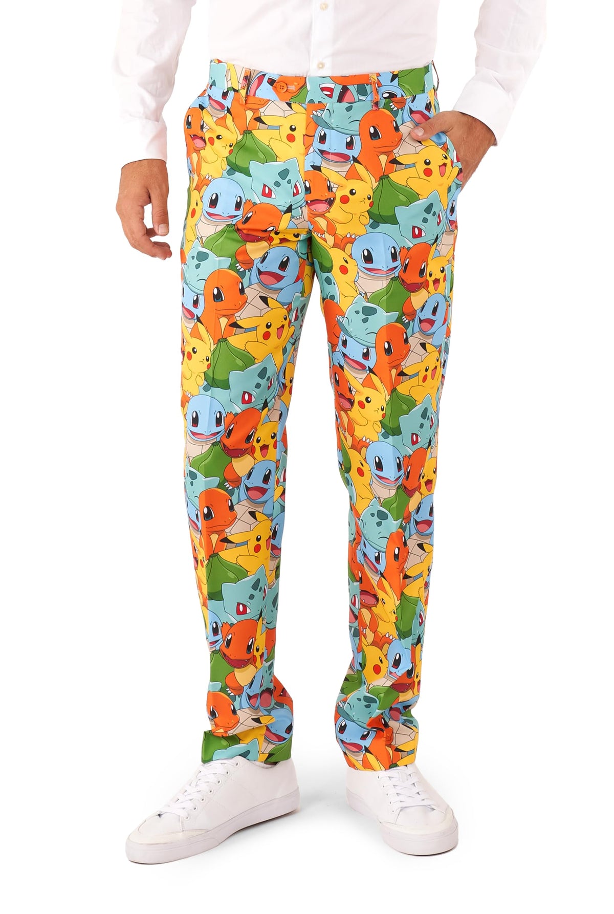 OppoSuits Anzug für Herren - Pokémon™ Nintendo Switch Spielkostüm - schmale Passform - Inklusive Blazer, Hose und Krawatte