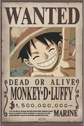 ABYSTYLE - One Piece - Poster - Wanted Luffy New 2 (91,5 x 61 cm)