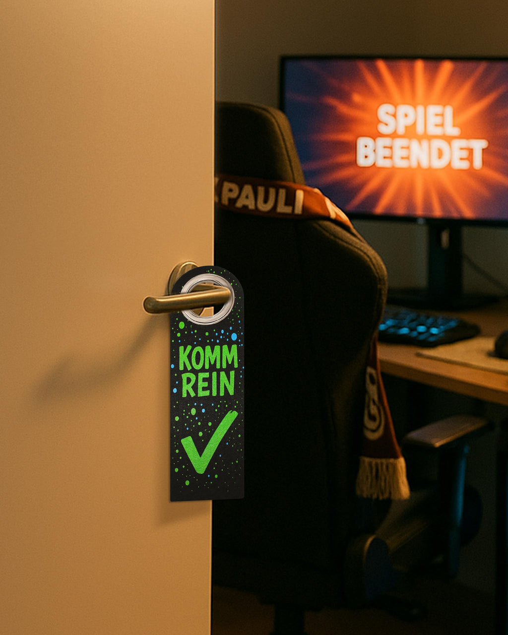 Bitte Nicht Stören Schild für Jungen 11 12 13 Jahre - 2er Set mit Metallverstärkung, Klettstoff - Coole Geschenkidee für Teenager, Jugendzimmer Deko & Gaming Zimmer Accessoire