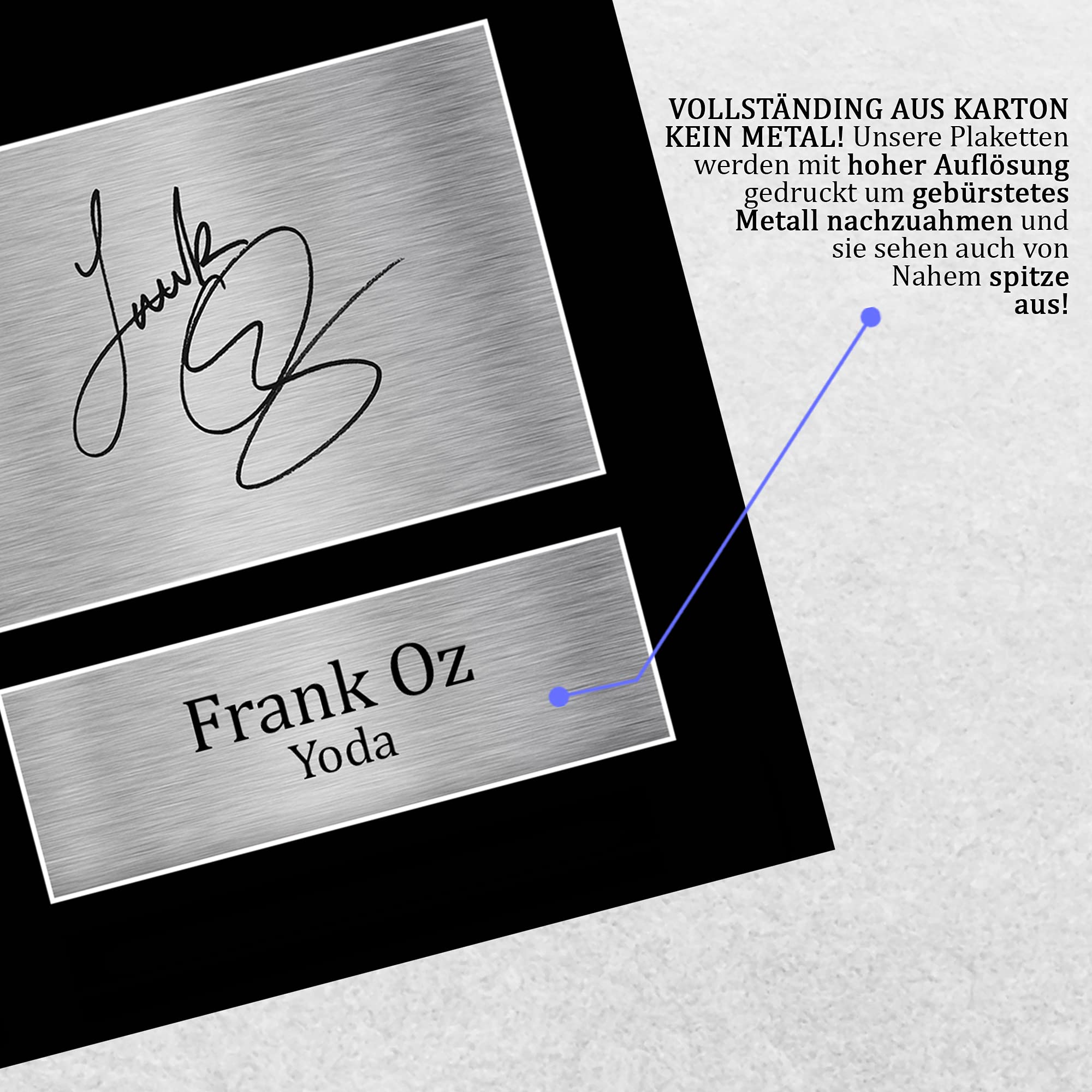 HWC Trading Frank Oz A4 Gerahmte Signiert Gedruckt Autogramme Bild Druck-Fotoanzeige Geschenk Für Star Wars Yoda Filmfans