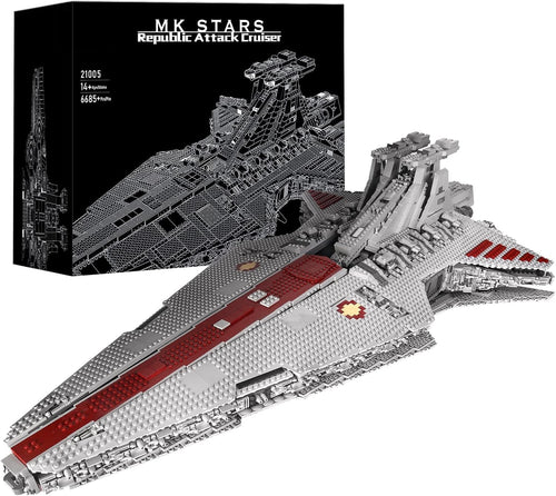 13135 Imperial Sternenzerstörer Spielzeug mit 3 Mini-Raumschiffen,11885 Klemmbausteine Technik Sternenzerstörer, Sammlerstück für Erwachsene,kompatibel mit UCS Super Star Destroyer