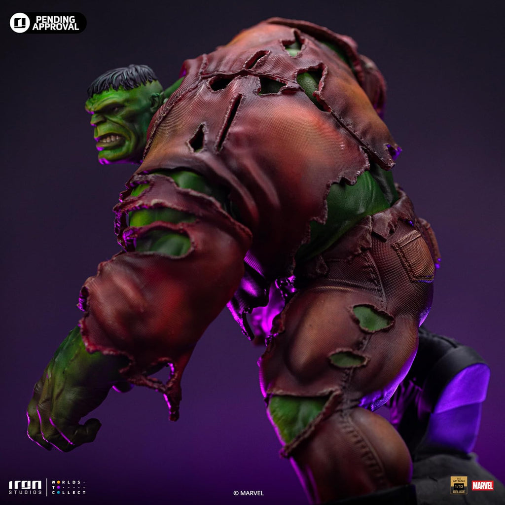 Iron Studios Sammlerstück, Kunststatue, Maßstab 1/10 Hulk Deluxe – Infinity Gauntlet Diorama, Polystone, mehrfarbig, 32,3 cm