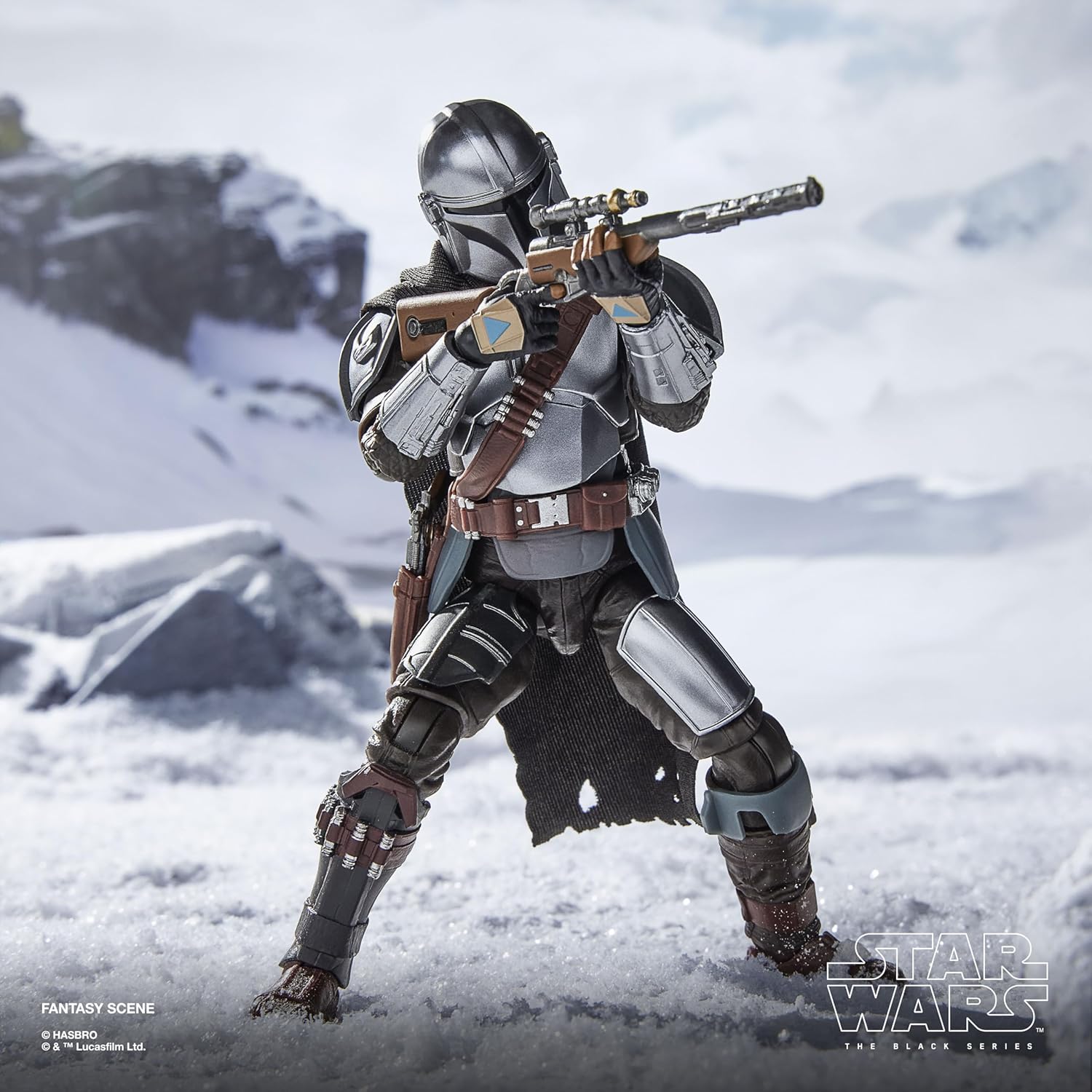 Star Wars The Black Series Der Mandalorianer & Grogu, Deluxe Action-Figurengeschenk zum Sammeln The Mandalorian & Grogu, Skala 15 cm
