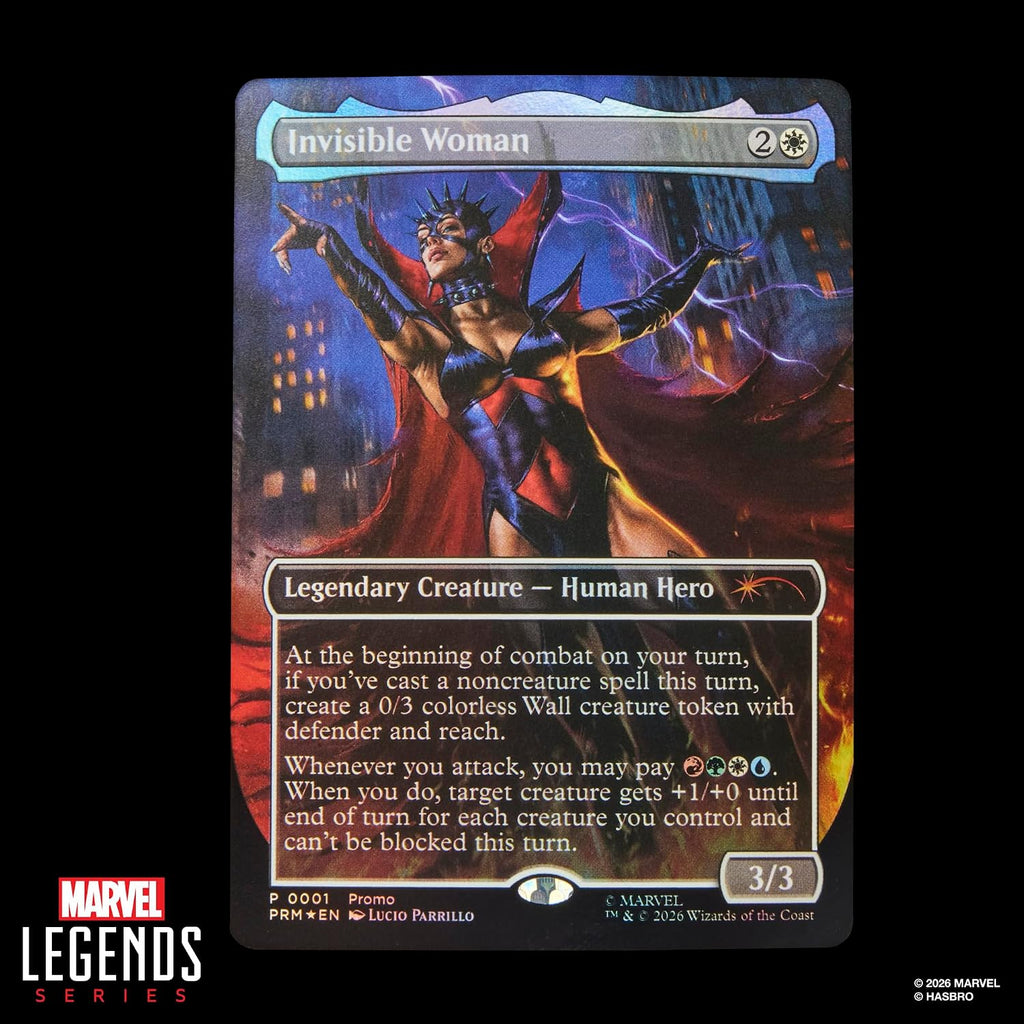Marvel Legends Series Marvel Super Heroes Magic: The Gathering Malice (Sue Storm), Fantastic Four Action-Figur (15 cm) Plus Exklusive Foil-Sammelkarte für das Trading Card Spiel