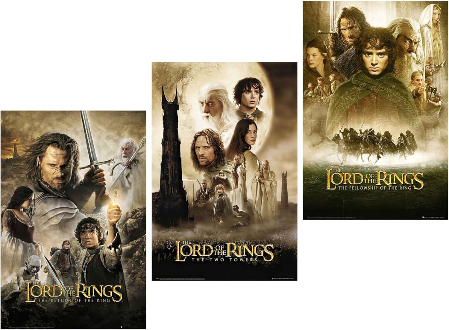 Herr der Ringe Posterset 3 Filmplakate 61 x 91,5 cm