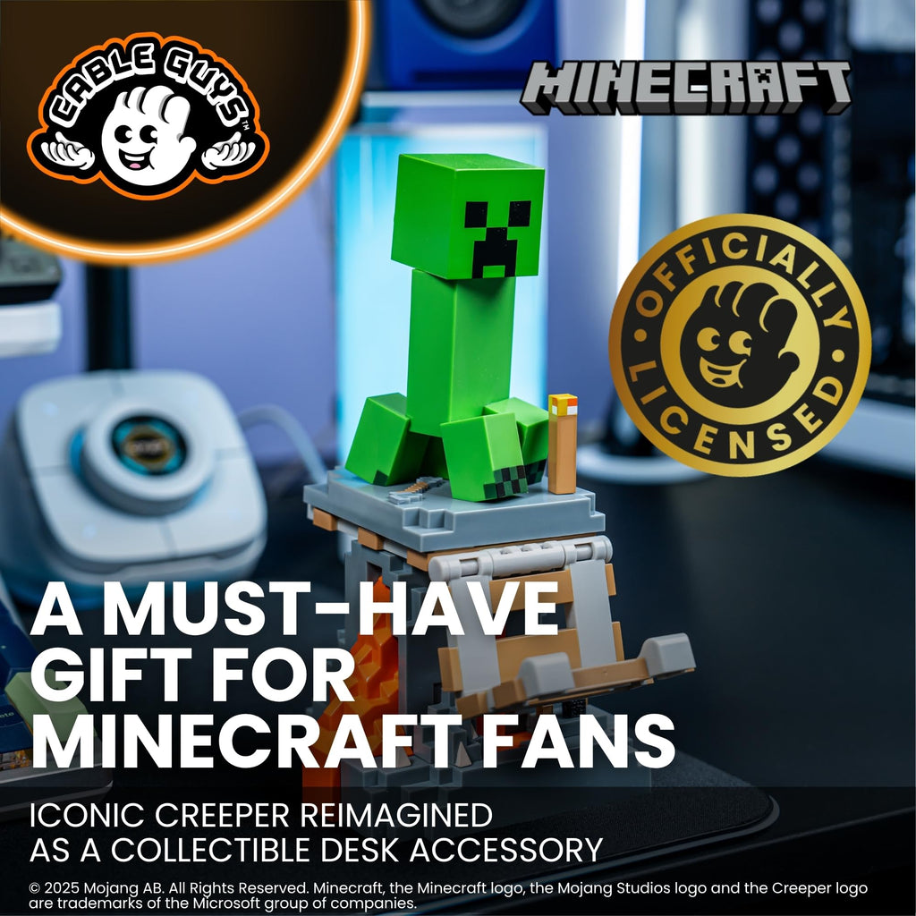Cableguys Minecraft Steve in Diamond Armour Controller Halter & Handy Ständer - Gaming Zubehör für Schreibtisch-Setup, Ständer Kompatibel mit Xbox-, PlayStation- & den meisten Standard-Controllern