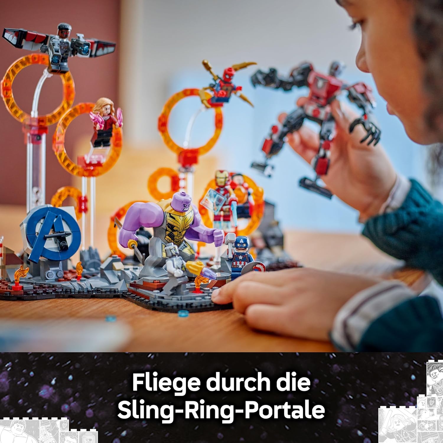 LEGO ǀ Marvel Avengers: Endgame Letzter Showdown - Bauspielzeug mit 10 Minifiguren, darunter Captain America, Iron Man, Black Panther & Dr. Strange - Kreatives Geschenk für Jungen und Mädchen 76323