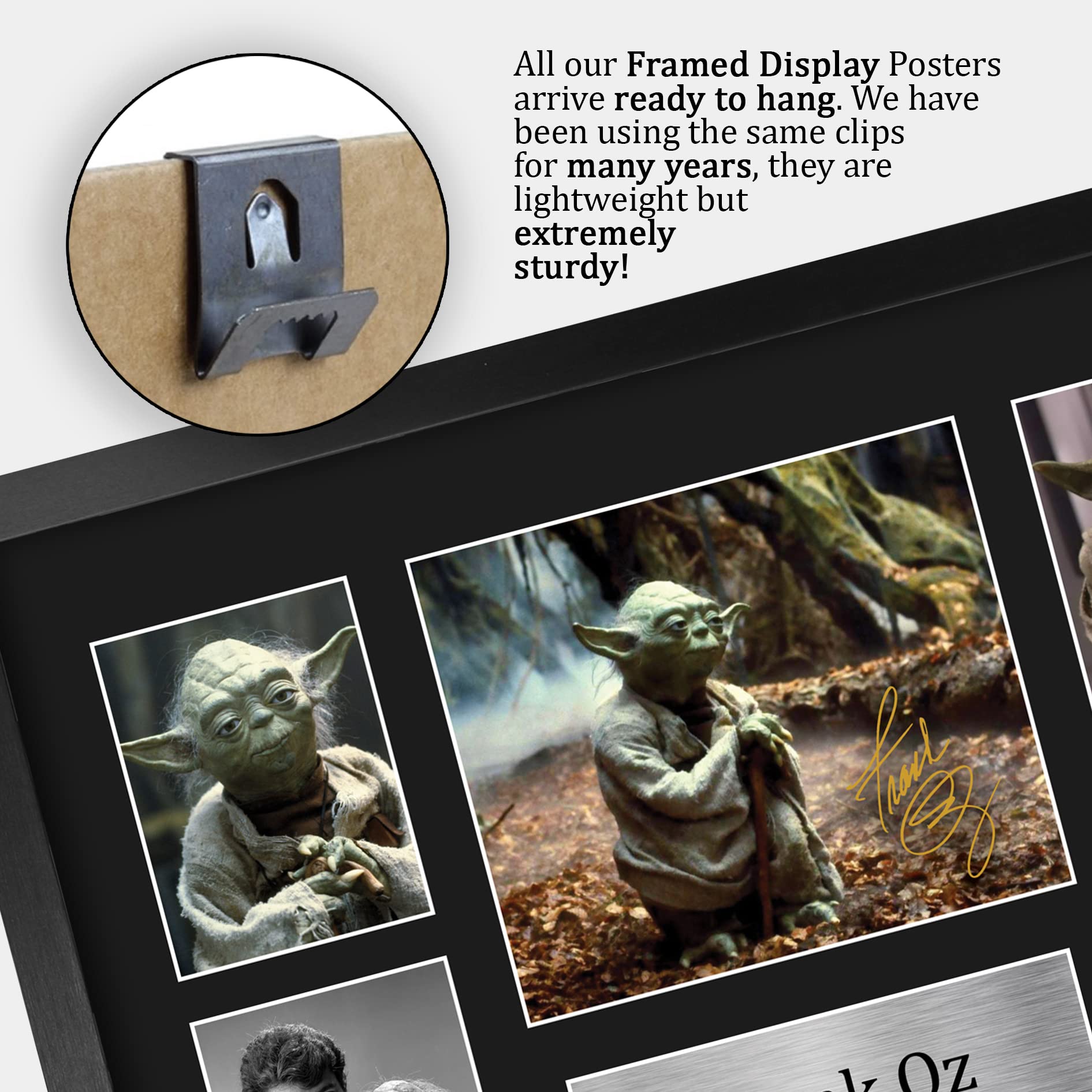 HWC Trading Frank Oz A4 Gerahmte Signiert Gedruckt Autogramme Bild Druck-Fotoanzeige Geschenk Für Star Wars Yoda Filmfans