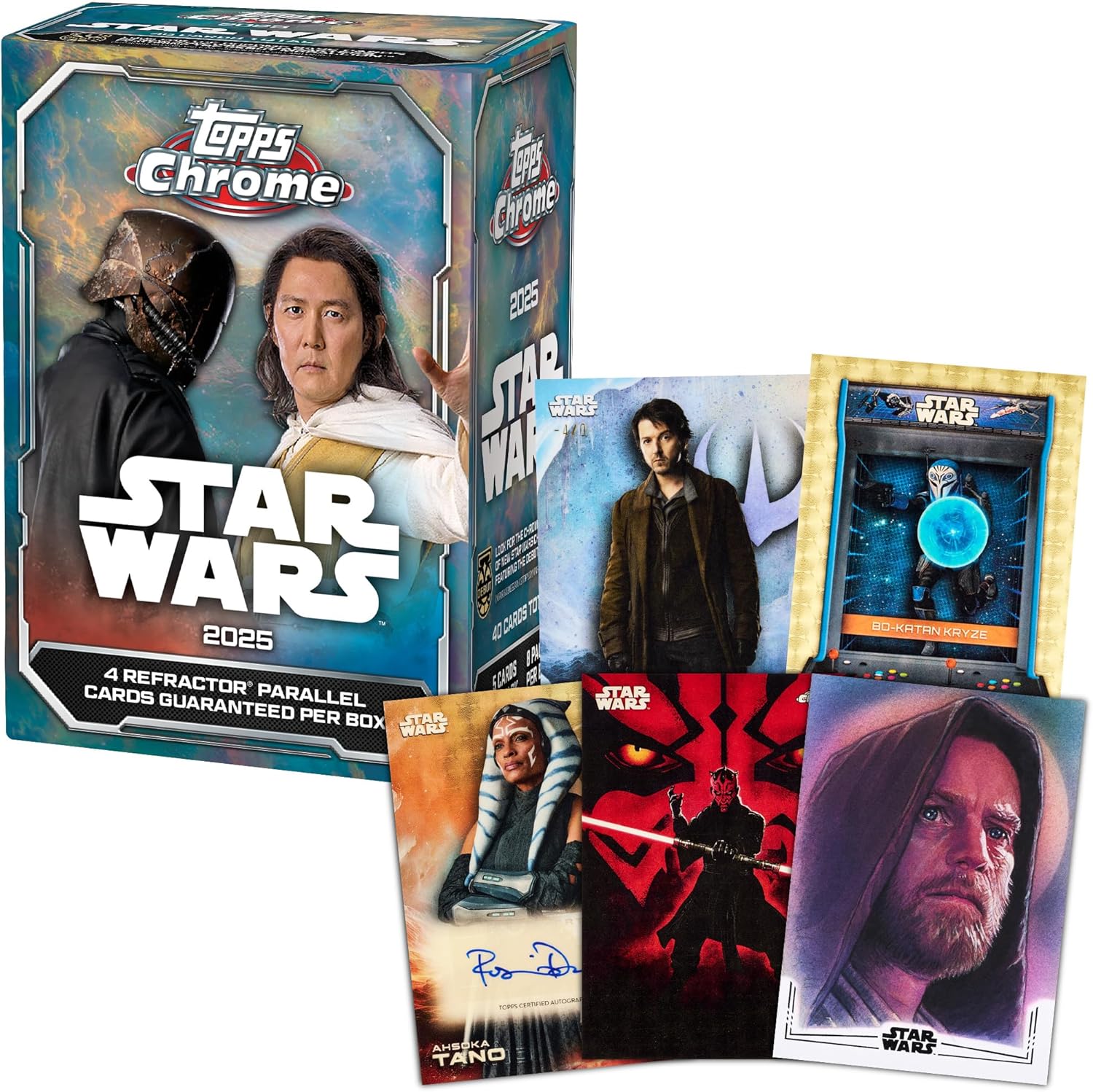 2025 Topps Chrome Star Wars – Fabrikversiegelt – Wertbox
