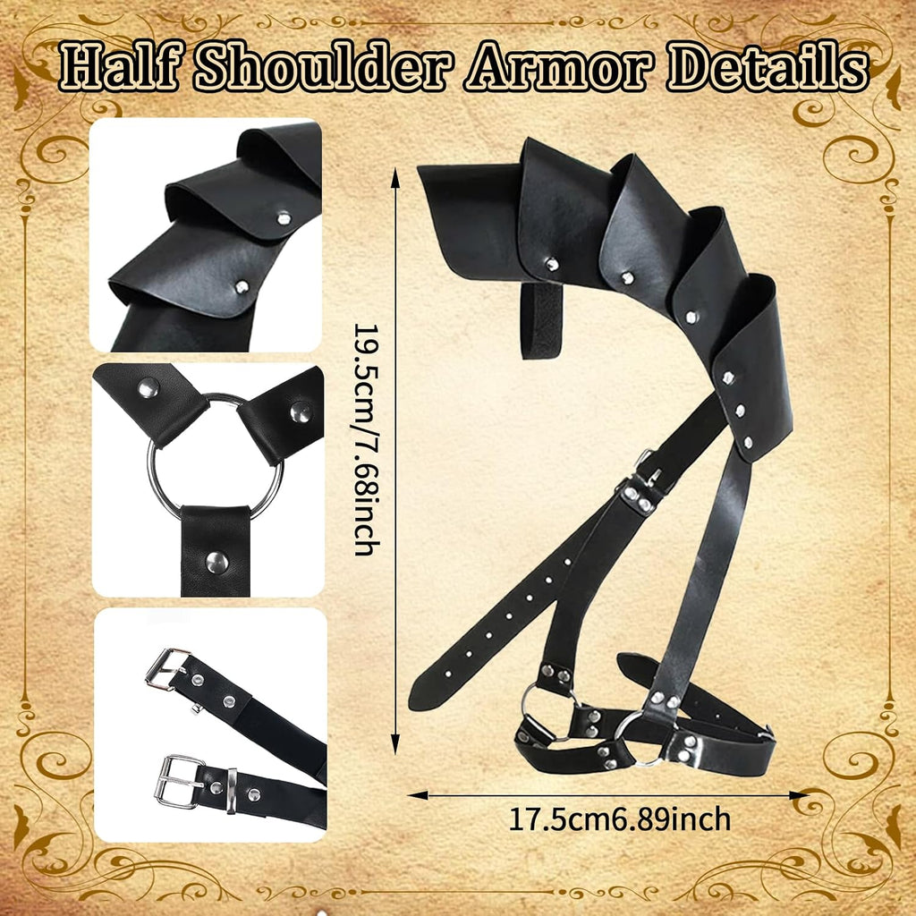 6PCS Mittelalter Ritter Zubehör. Männer Renaissance Umhang