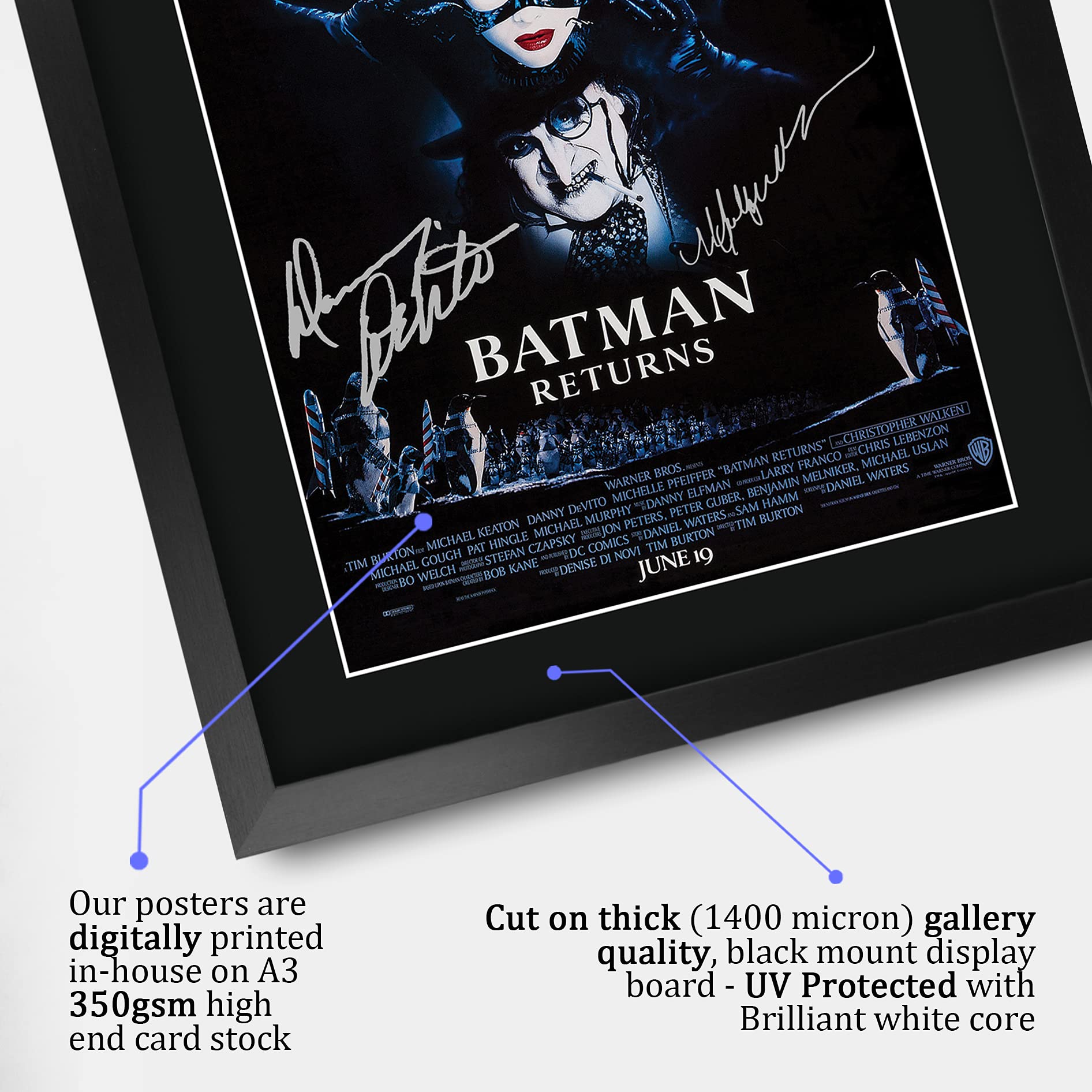 HWC Trading A3 FR The Batman Movie Poster Collection The Cast Signed Gift Printed Autogramm Film Gifts Print Photo Picture Display