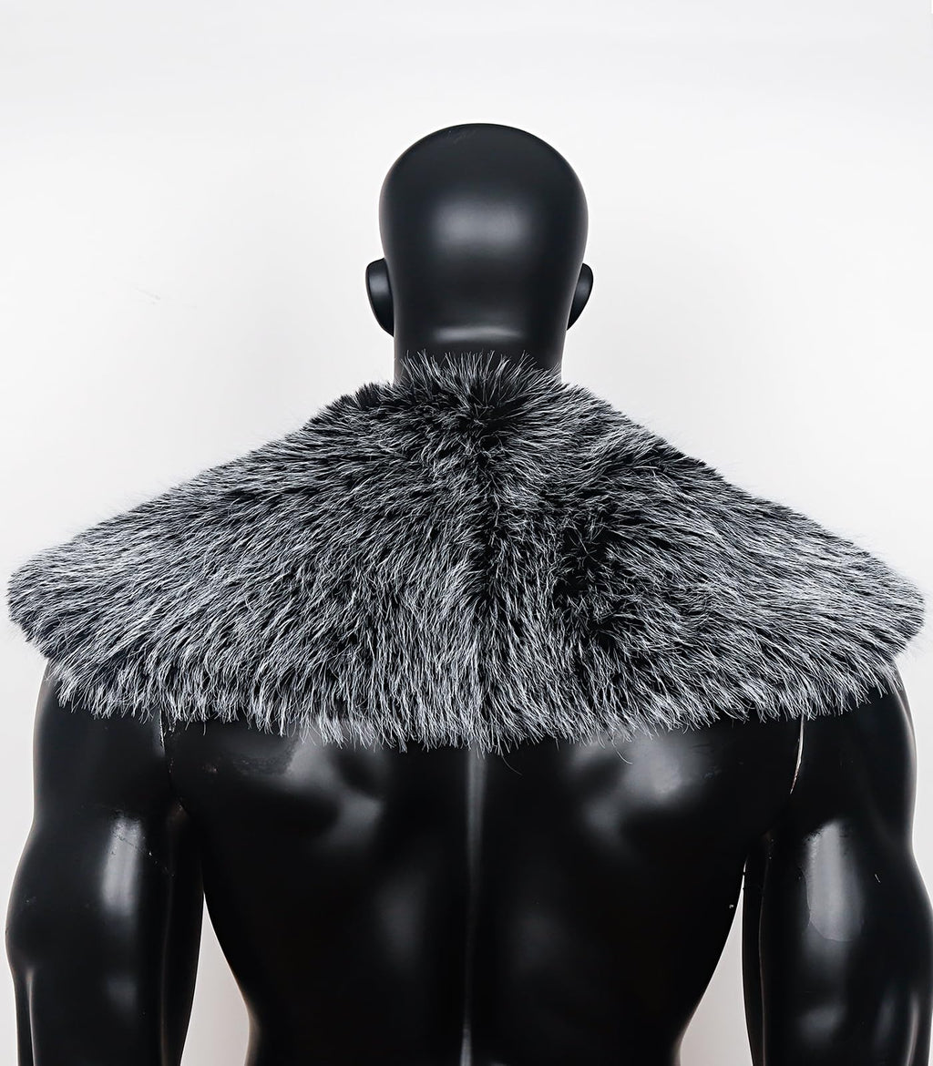 keland Viking Kunstfell Kragen für Männer Schal Capelet Wrap Kostüm Accessoire