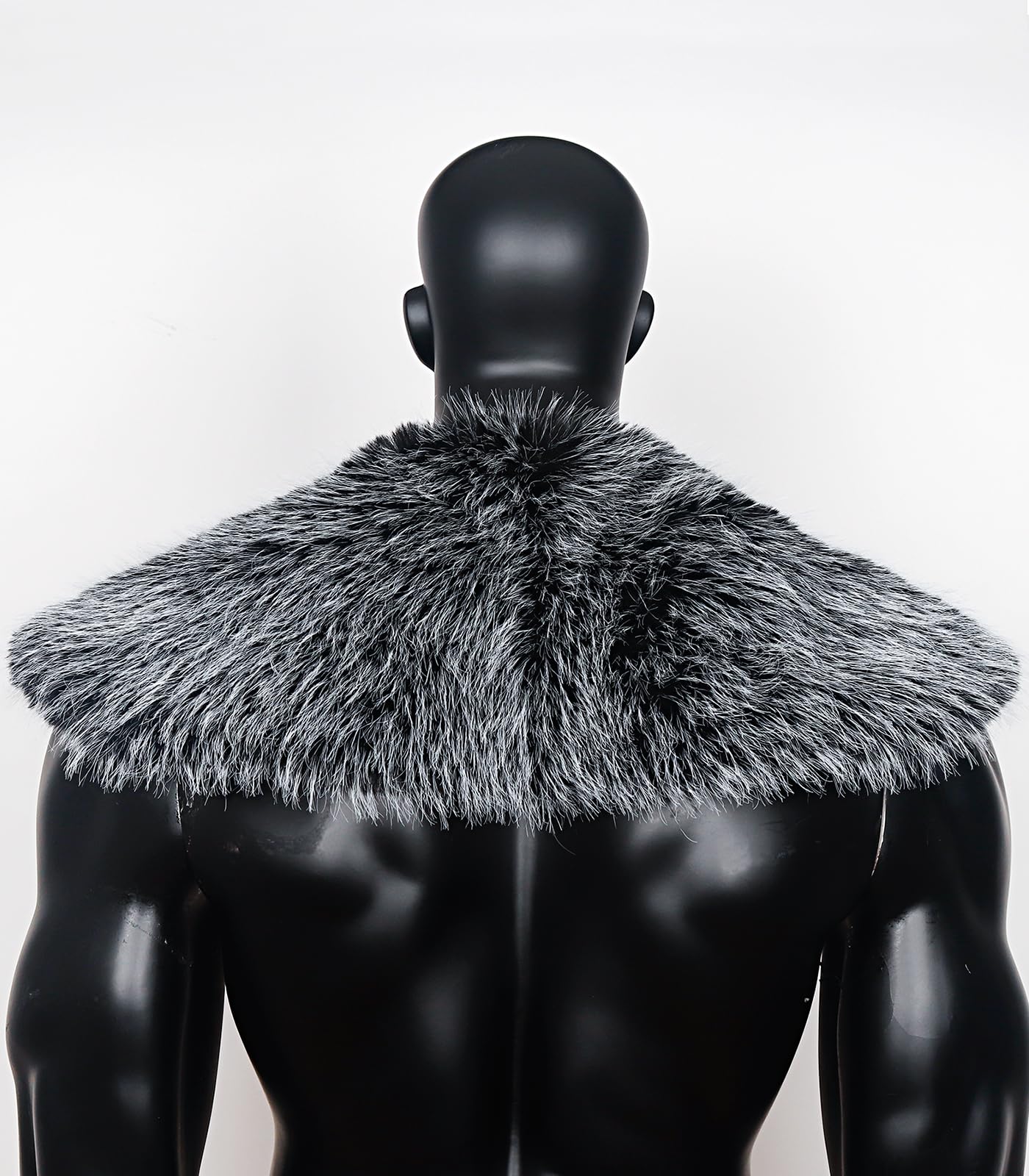 keland Viking Kunstfell Kragen für Männer Schal Capelet Wrap Kostüm Accessoire