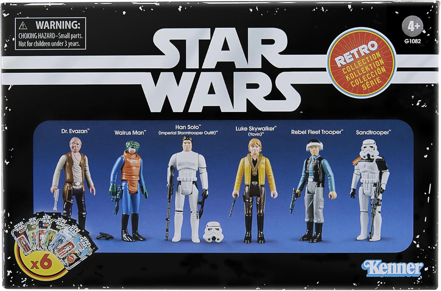Hasbro Star Wars Retro-Kollektion Star Wars: Eine Neue Hoffnung Multipack, Action-Figuren 6er-Pack, 9,5 cm
