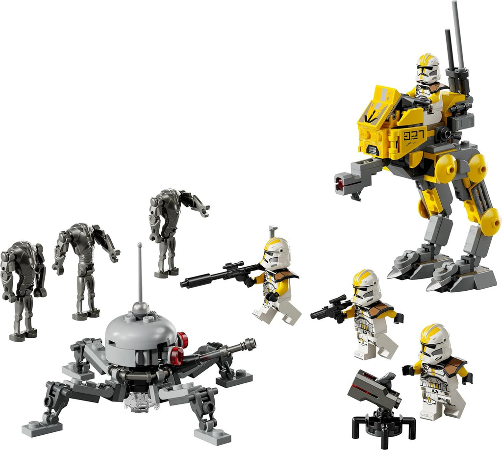 LEGO Star Wars Klonsoldaten des 327. Sternenkorps Battle Pack - Spielzeug für Kinder ab 7 Jahren - Minifiguren zum Bauen und Sammeln - Kreatives Geschenk für Jungen und Mädchen - 75431 | 258 Stück Sammlerspielzeug, 4 Minifiguren 3 Battle Droid Figuren & A